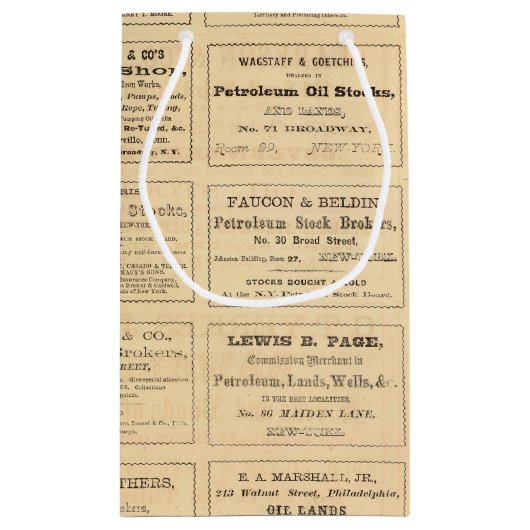 New- York und Pennsylvania-Öl-Anzeigen Kleine Geschenktüte (Rückseite)