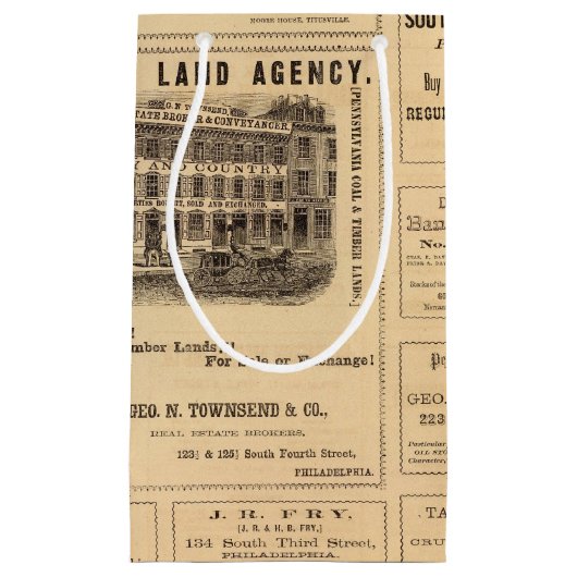 New- York und Pennsylvania-Öl-Anzeigen Kleine Geschenktüte (Vorderseite)