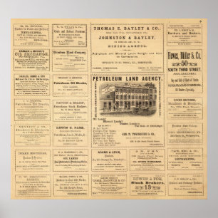 New- York und Pennsylvania-Öl-Anzeigen Poster