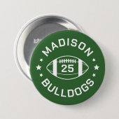 New York und White Football Button (Vorne & Hinten)