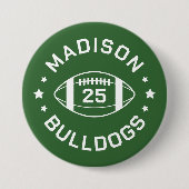 New York und White Football Button (Vorderseite)