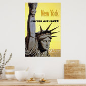 New York United Air Lines Statue of Liberty Poster (Küche)