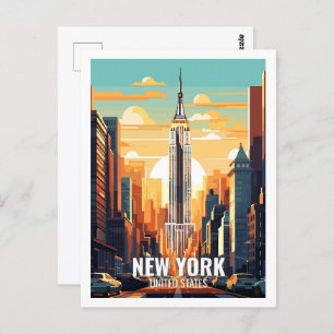 New York United Staaten Famous Travel Places Postkarte