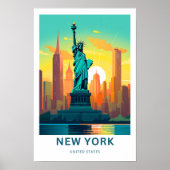 New York United Staaten Travel Poster (Vorne)