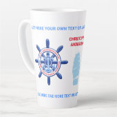 New York, United States, Customizable, Sea Travel Milchtasse (Linke Ecke)