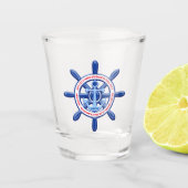New York, United States, Customizable, Sea Travel Schnapsglas (Vorderseite)