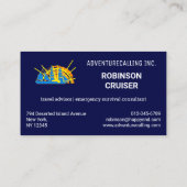 New York, United States, Customizable, Sea Travel Visitenkarte (Rückseite)