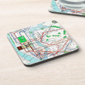 New York: Untergrundbahn Map, 1940 Getränkeuntersetzer (Linke Seite)