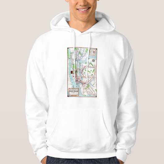 New York: Untergrundbahn Map, 1940 Hoodie (Vorderseite)