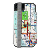 New York: Untergrundbahn Map, 1940 Incipio iPhone Geldbeutel-Hülle (Folio Rückseite)