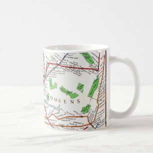 New York: Untergrundbahn Map, 1940 Kaffeetasse