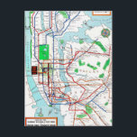 New York: Untergrundbahn Map, 1940 Postkarte<br><div class="desc">Karte des Untergrundbahnsystems von New York City, veröffentlicht durch die Gewerkschafts-Groschen-Sparkasse, 1940. | Identifikation: 0091976</div>