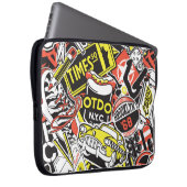 New York urban: Aufkleberpatchwork. Laptopschutzhülle (Vorne Rechts)