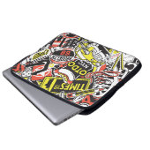 New York urban: Aufkleberpatchwork. Laptopschutzhülle (Vorne Knopf)