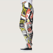 New York urban: Aufkleberpatchwork. Leggings (Links)