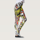 New York urban: Aufkleberpatchwork. Leggings (Rechts)
