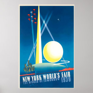 New York USA Amerika Weltausstellung Vintage Reise Poster