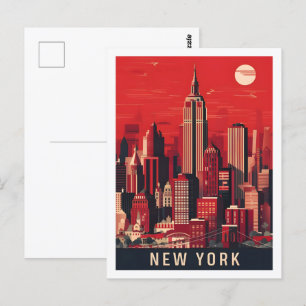 New York USA Berühmter Reiseort Postkarte