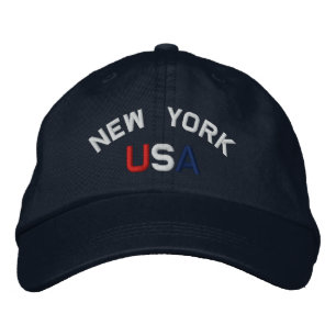 New York USA bestickt Navy Blue Hat Bestickte Baseballkappe