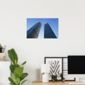 New York, USA. Blick auf die Zwillingstürme des Poster (Heimbüro)