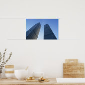 New York, USA. Blick auf die Zwillingstürme des Poster (Küche)
