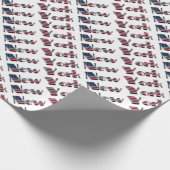 New York USA Country Flag Typografie Funny Geschenkpapier (Ecke)