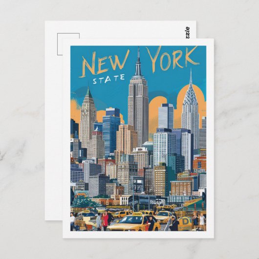 New York USA Famous Travel Place Postkarte (Vorne/Hinten)