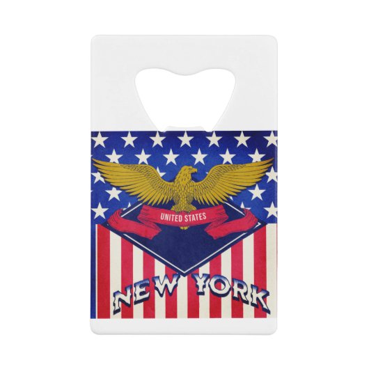 New York USA Flag Geldbeutel Flaschenöffner (Vorderseite)