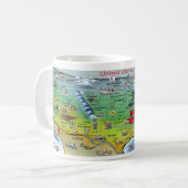 New York USA Map Kaffeetasse (Vorderseite Links)