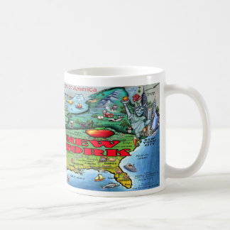 New York USA Map Kaffeetasse