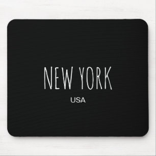 New York USA Minimalistische Typografie-Design Mousepad