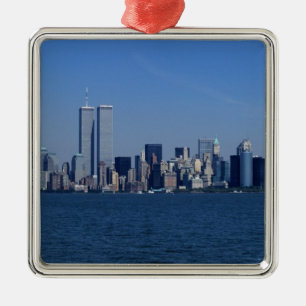 New York, USA. Skyline von Downtown Manhattan Ornament Aus Metall