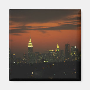 New York, USA. Skyline von Manhattan 2 Magnet