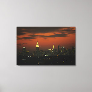 New York, USA. Skyline von Uptown Manhattan 2 Leinwanddruck