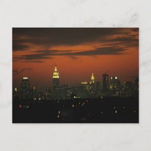 New York, USA. Skyline von Uptown Manhattan 2 Postkarte