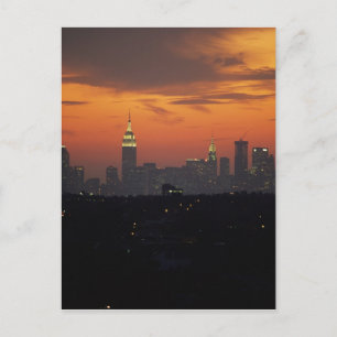 New York, USA. Skyline von Uptown Manhattan Postkarte
