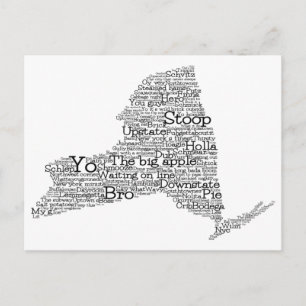 New York USA Slang Word Art Karte