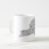 New York USA Slang Word Art Map Kaffee Tasse (Vorderseite Links)