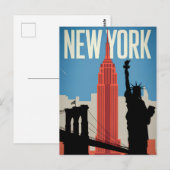 New York USA Vintag Postkarte (Vorne/Hinten)