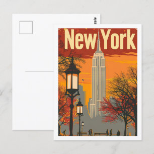 New York USA Vintage Berühmter Reiseort Postkarte
