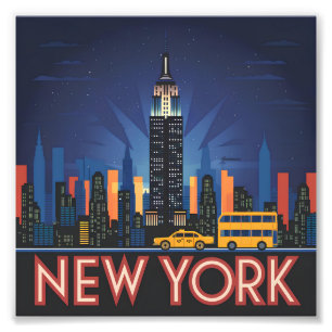 New York USA vintage Fotodruck