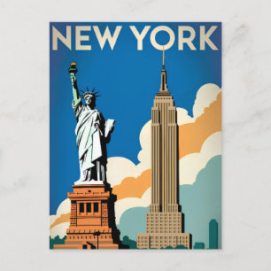 New York USA Vintage Postkarte