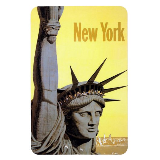 New York USA Vintage Travel Magnet (Vertikal)