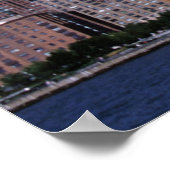 New York, USA. Zwillingstürme der berühmten Welt Poster (Ecke)