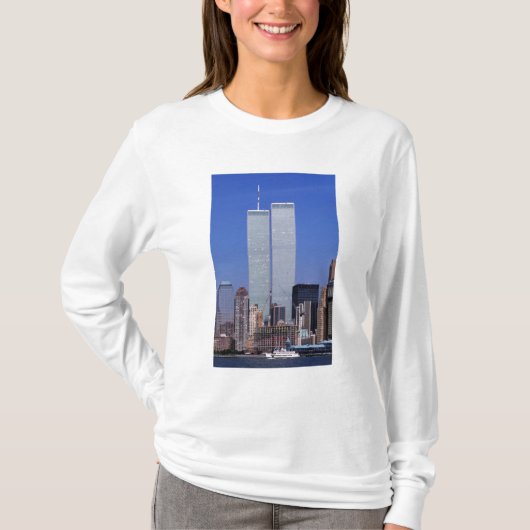 New York, USA. Zwillingstürme der berühmten Welt T-Shirt (Vorderseite)
