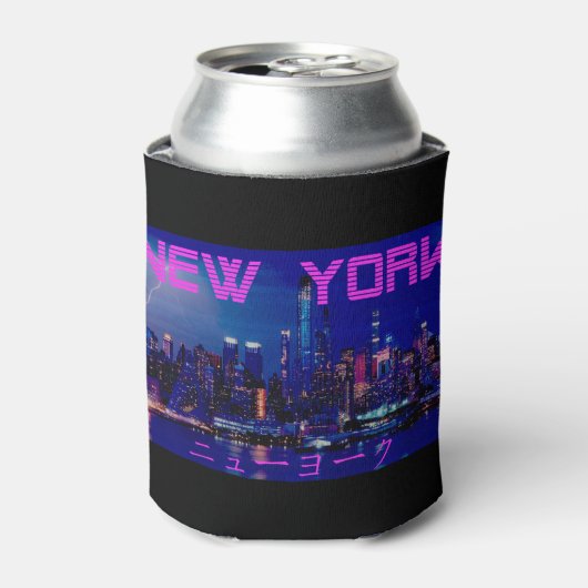 New york Vaporwave Retro Dosenkühler (Kanne Vorderseite)