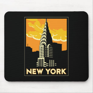 New York Vereinigte Staaten USA Vintage Retro Reis Mousepad