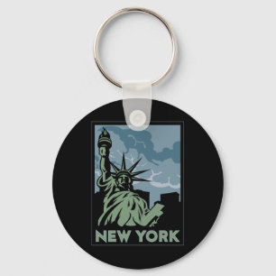 New York Vereinigte Staaten USA Vintage Retro Reis Schlüsselanhänger