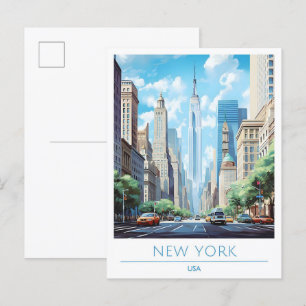 New York Vereinigte Staaten Vintage Reise Postkarte