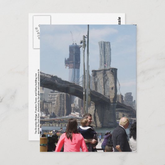 New York verzerrt Postkarte (Vorne/Hinten)